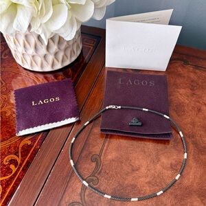LAGOS Black Caviar Ceramic Station Necklace